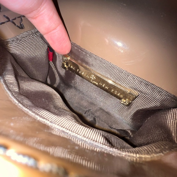 Z Spoke Zac Posen patent tan brown crossbody purse - Picture 7 of 10